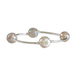 12mm Faceted Mystic Eye Agate  Blessing Bracelet: L