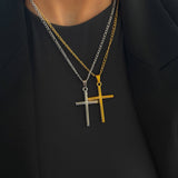 Large Cross Necklace – Gold