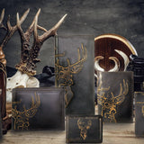 Buck Burnished Leather Trifold Wallet