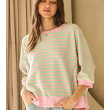 Cotton Candy Stripe Knit Top