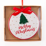 Royal Fir Ornament   White/Red/Green   4"