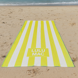 Lulu Mac-Yellow Darby Beach Towel