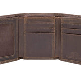 Alabama Crimson Tide Men's Collegiate Trifold Leather Wallet: ELEP Wrinkle