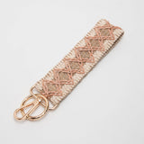 TG10586 Wave Straw Key Chain: Beige Pink