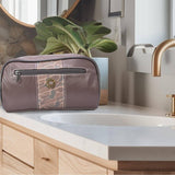 Shot Shell Brown Pebble Old School Camo Men's Toiletry Dopp Bag.: Brown/Tan