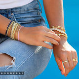 Mini Single Crystal Stretch Bracelet - BFN33BGCRY: Clear