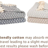 Patterned Cotton Throw Blanket - 50 x 70 - Style Options: Diamond