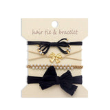 BOHO DUAL FUNCTION KNOT BRACELET HAIR TIES | 40BH105: IVORY