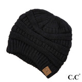 Black Solid Ribbed “The Original” Beanie
