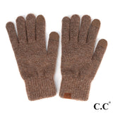 Heather Beige Knit Smart Touch Gloves