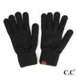 Heather Black Knit Smart Touch Gloves