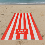 Lulu Mac-Red Darby Beach Towel