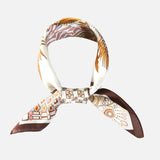 Geometric Pattern Bandana Scarf – Desert Bronze