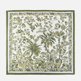 Vintage Botanical Print Bandana Scarf – Olive