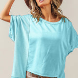 Mint Reverse Seam Top