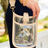 Mini Clear Crossbody Bag: Gold