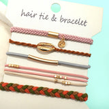 BOHO DUAL FUNCTION KNOT BRACELET HAIR TIES | 40BH104: HEART