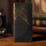 Mallard Burnished Leather Secretary Wallet