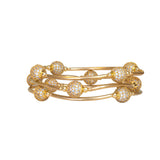 8mm Crystal Pave Blessing Bracelet with Gold-filled Links: S