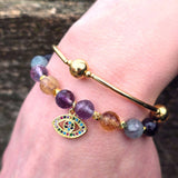 I Am Protected - Fluorite Wrist Mala: L