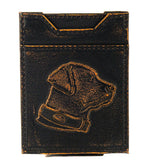 Lab Burnished Leather Magnetic Front Pocket Wallet