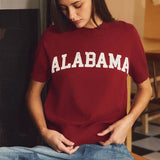Alabama Game Day Short Sleeve Sweater Knit Top