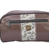 Shot Shell Brown Pebble Old School Camo Men's Toiletry Dopp Bag.: Brown/Tan