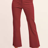 Baked Clay Soft Washed Stretchy High Waisted Flare Pants