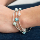 8mm Green Angelite Blessing Bracelet: S
