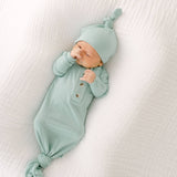 Newborn - Baby Gown and Hat Sets - Mint