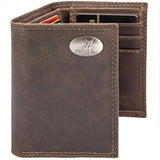 Alabama Crimson Tide Men's Collegiate Trifold Leather Wallet: UAL Wrinkle