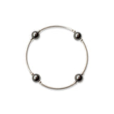 Graphite Blessing Bracelet – Sterling Silver Beaded Bracelet
