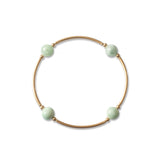8mm Gold Green Angelite Blessing Bracelet: S