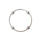 8mm White Crystal Pearl Blessing Bracelet