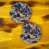 Mallard - car coasters old school camo