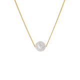 Snowflake Gemstone Blessing Necklace in Gold-Filled