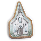 Mango Wood Church Art Tray