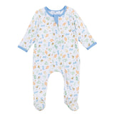 Dino - Land Print Zip Footie: 3 Months