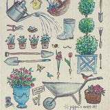 English Cottage Garden Swedish Cloth