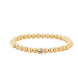 Mini Single Crystal Stretch Bracelet - BFN33BGCRY: Clear