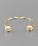 2 Brass Ball Cuff