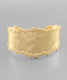 Gold Disk Outline Cuff Bracelet