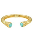 Turquoise and Gold Cuff