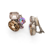 Mirage Emerald Cluster Clip Earring