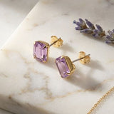 Violet Octavia Stud Earrings- Gold