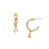 Crystal Sedge Huggie Hoop Earrings