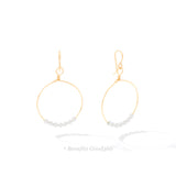 Gold Power of Prayer Hoop Earrings