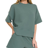 Ribbed Knit Tee & Shorts Set – Ash Jade
