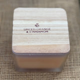 Frosted Glass Spiced Orange & Cinnamon Candle
