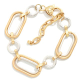 Two Tone Oval Bracelet